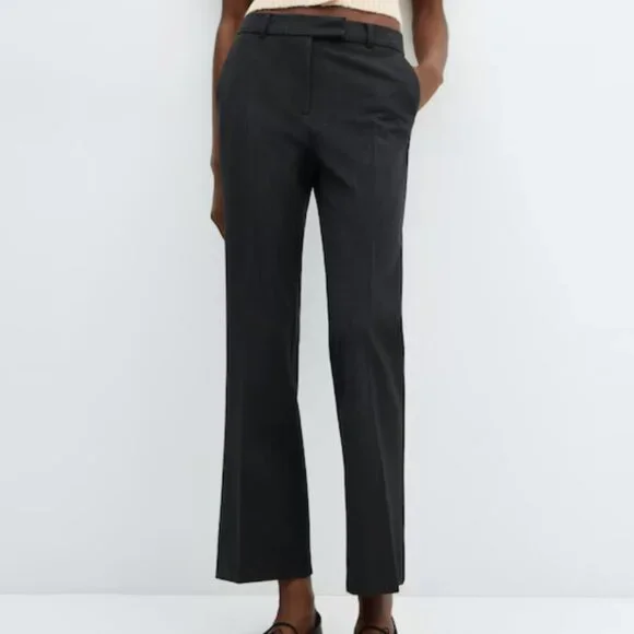 Mango Gray Bootcut Pants - Picture 1 of 6